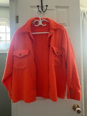 Vintage Codet Orange Sherpa Shacket